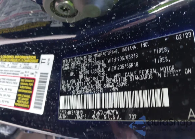 5TDKDRAH6PS023845: 44309292