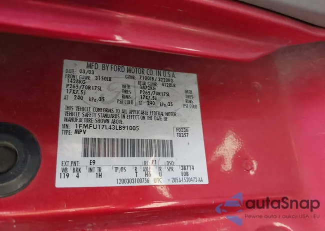 1FMFU17L43LB91005: 44309311