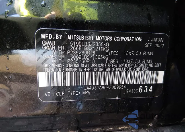 JA4J3TA80PZ009654: 44309320