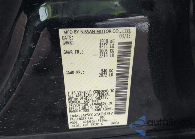 1N4AL3AP5FC290497: 44309355