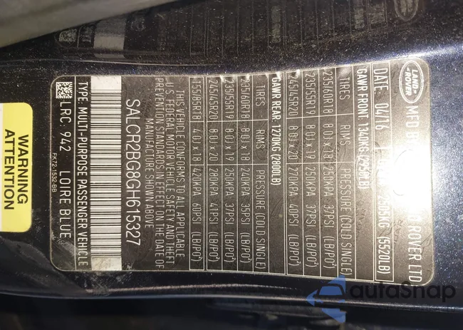 SALCR2BG8GH615327: 44309358