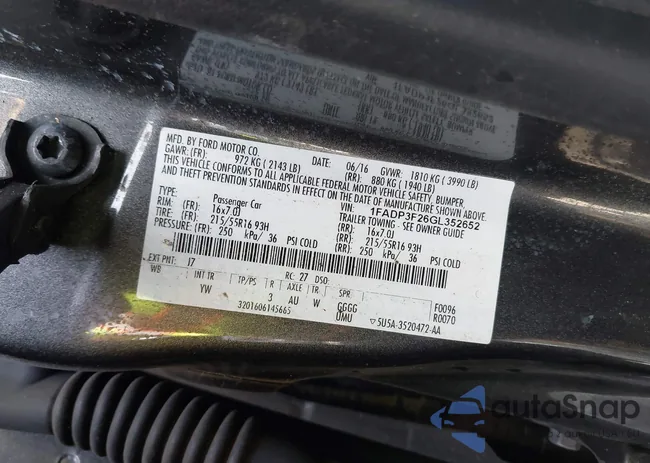 1FADP3F26GL352652: 44309398