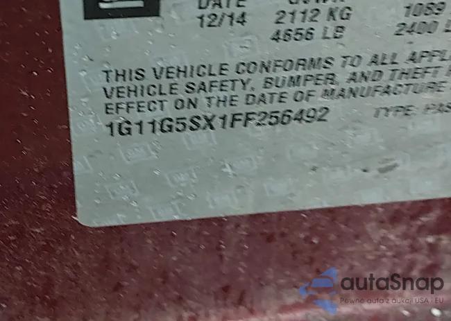 1G11G5SX1FF256492: 44309402