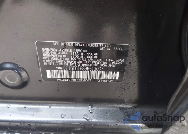 JF1GE61689H513037: 44309460