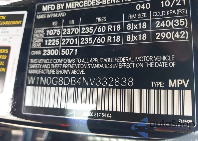 W1N0G8DB4NV332838: 44309562