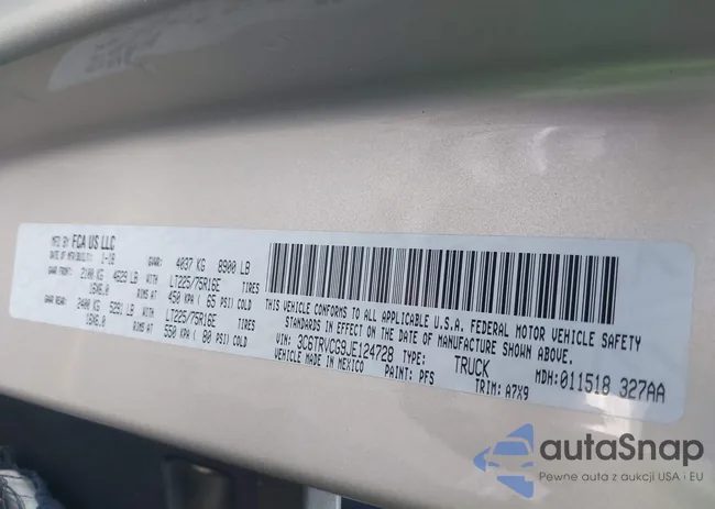 3C6TRVCG9JE124728: 44309569