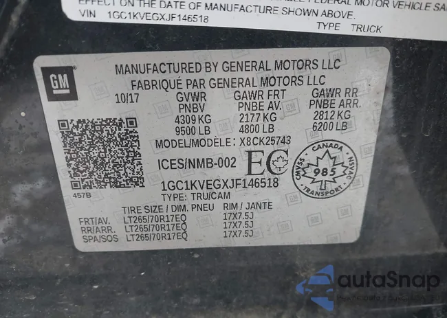 1GC1KVEGXJF146518: 44309586