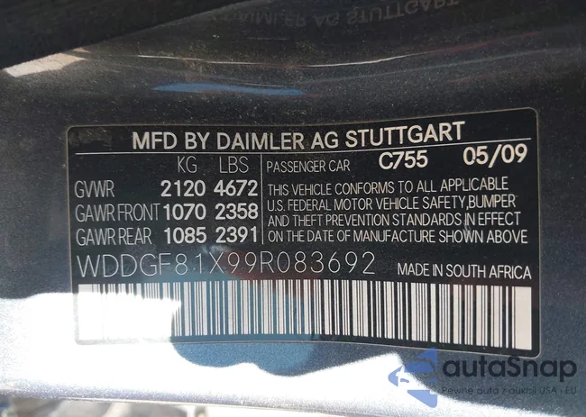 WDDGF81X99R083692: 44308714