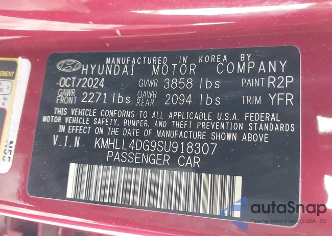 KMHLL4DG9SU918307: 44308730