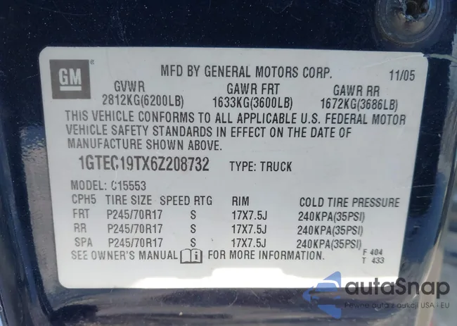 1GTEC19TX6Z208732: 44308794