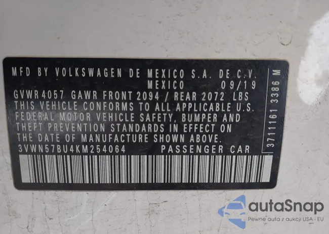 3VWN57BU4KM254064: 44308813