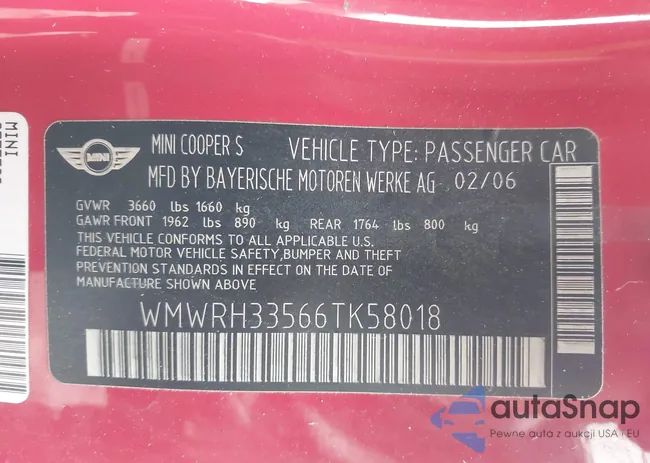 WMWRH33566TK58018: 44308829