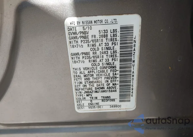 JN8AZ1MU1AW015946: 44309019