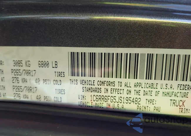 1C6RR6FG5JS195482: 44310130