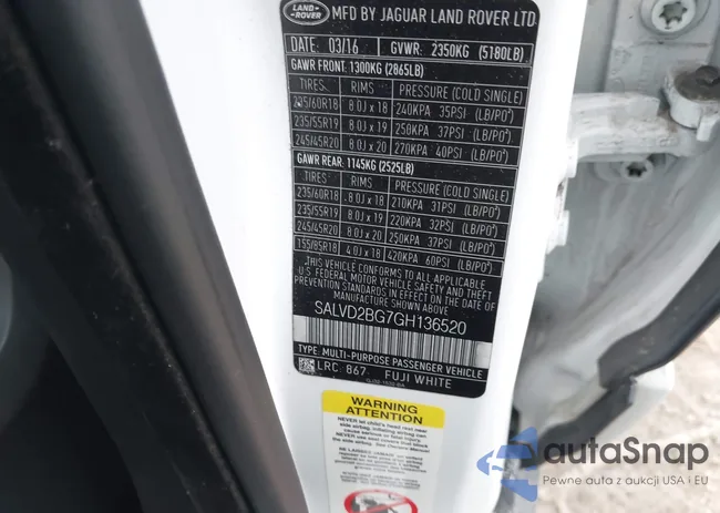 SALVD2BG7GH136520: 44310145