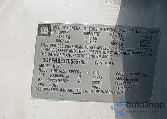 3GYFNBE37CS657881: 44310269