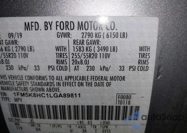 1FM5K8HC1LGA89811: 44310302