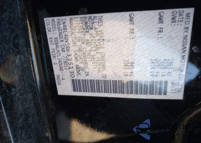 1N4BL4DV5RN335130: 44310304