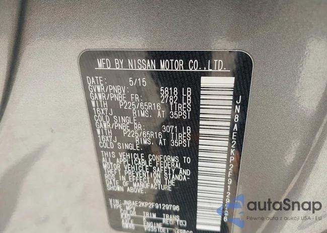 JN8AE2KP2F9129796: 44310307