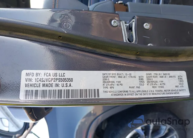 1C4SJVGP2PS505350: 44310338