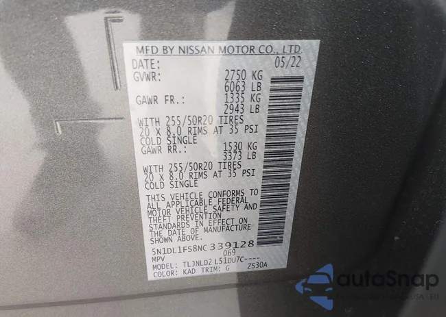 5N1DL1FS8NC339128: 44310423