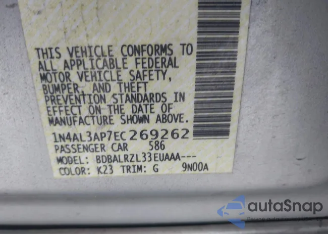 1N4AL3AP7EC269262: 44310462