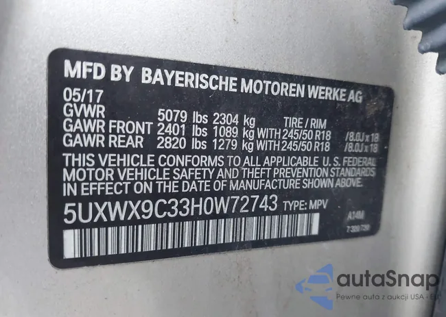 5UXWX9C33H0W72743: 44309622