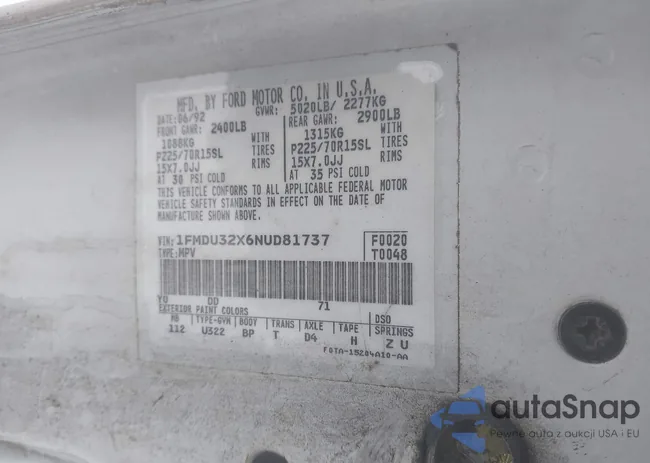 1FMDU32X6NUD81737: 44309662