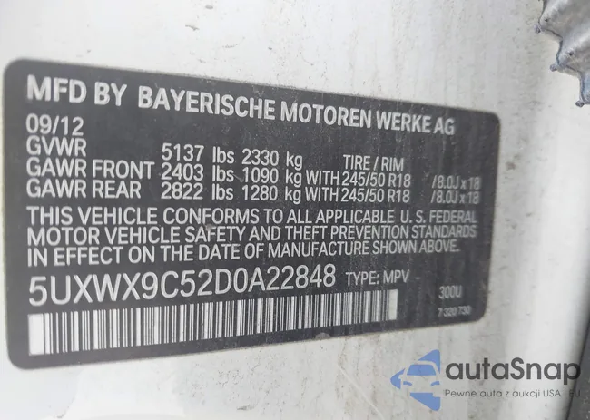 5UXWX9C52D0A22848: 44309671