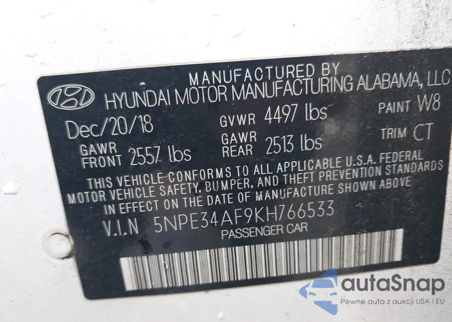 5NPE34AF9KH766533: 44309733