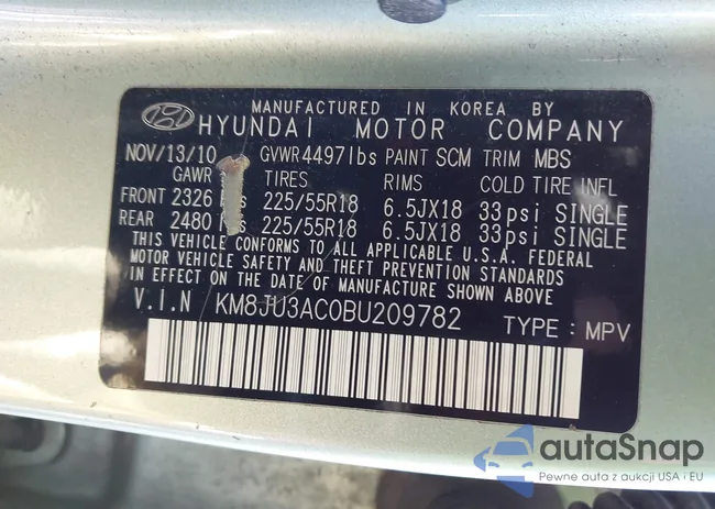 KM8JU3AC0BU209782: 44309745