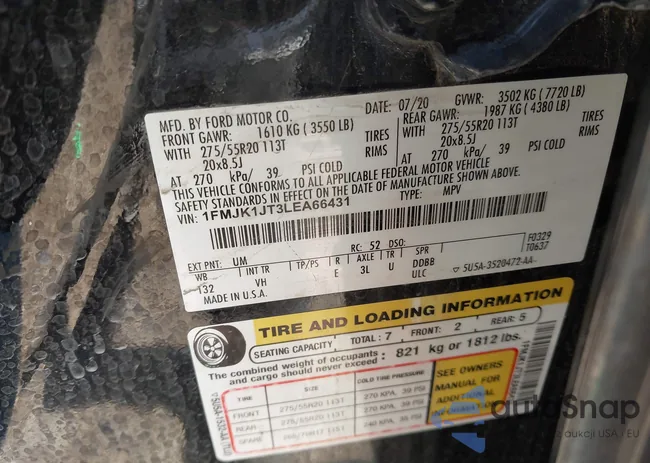 1FMJK1JT3LEA66431: 44309795