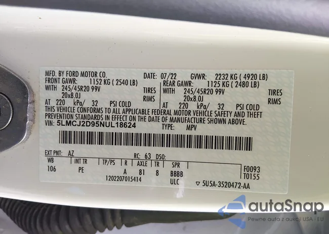 5LMCJ2D95NUL18624: 44309970