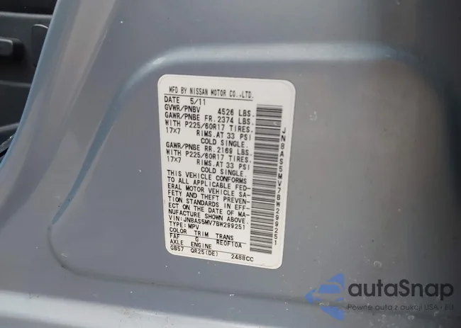 JN8AS5MV7BW299251: 44309977