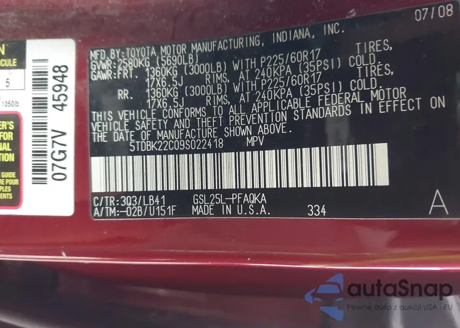 5TDBK22C09S022418: 44311053