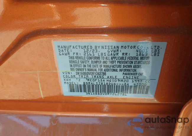 3N1AB8DV0RY262786: 44311106