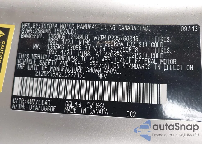 2T2BK1BA2EC227150: 44311158