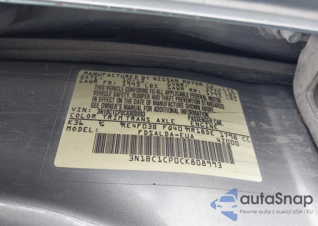 3N1BC1CP0CK808993: 44311234