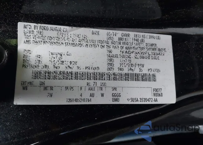 1FADP3K29EL323472: 44311306