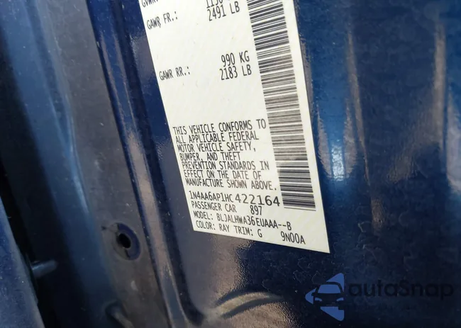 1N4AA6AP1HC422164: 44311329