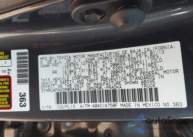 3TMMU4FNXDM054487: 44311360