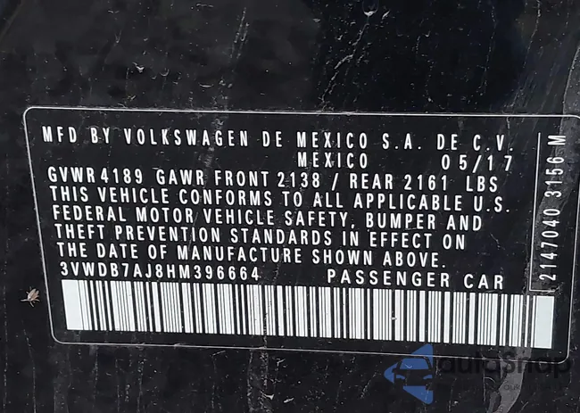 3VWDB7AJ8HM396664: 44311448