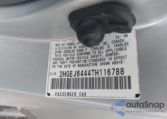 2HGEJ6444TH116788: 44311460