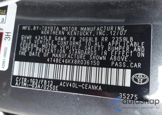 4T4BE46KX8R036150: 44311476