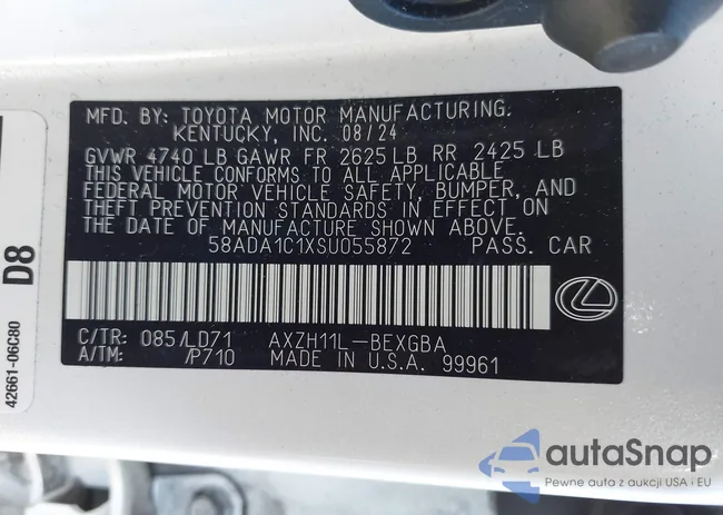 58ADA1C1XSU055872: 44310620