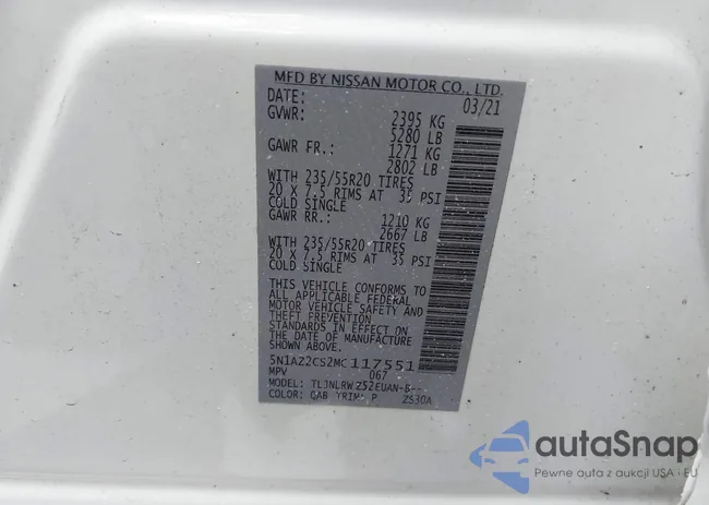 5N1AZ2CS2MC117551: 44310776