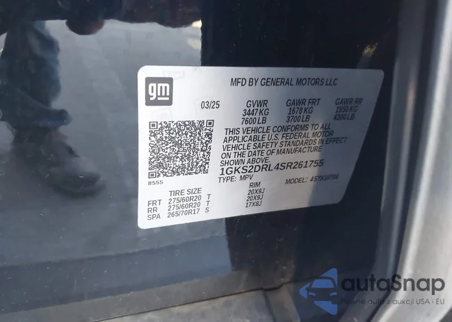 1GKS2DRL4SR261755: 44311007