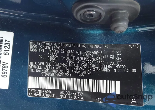 5TDKK3DC2BS085514: 44311996