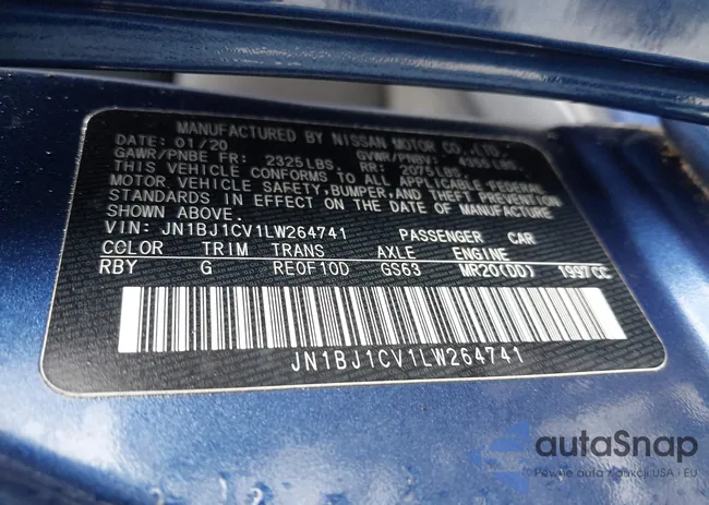 JN1BJ1CV1LW264741: 44312016