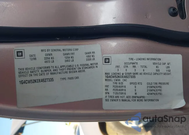 1G4CW52K0X4627335: 44312054